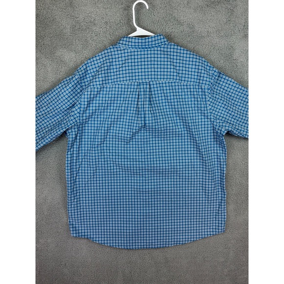 Peter Millar Shirt Men's M Medium Weekender Wash Blue Checked Button Down Mens - Picture 12 of 13